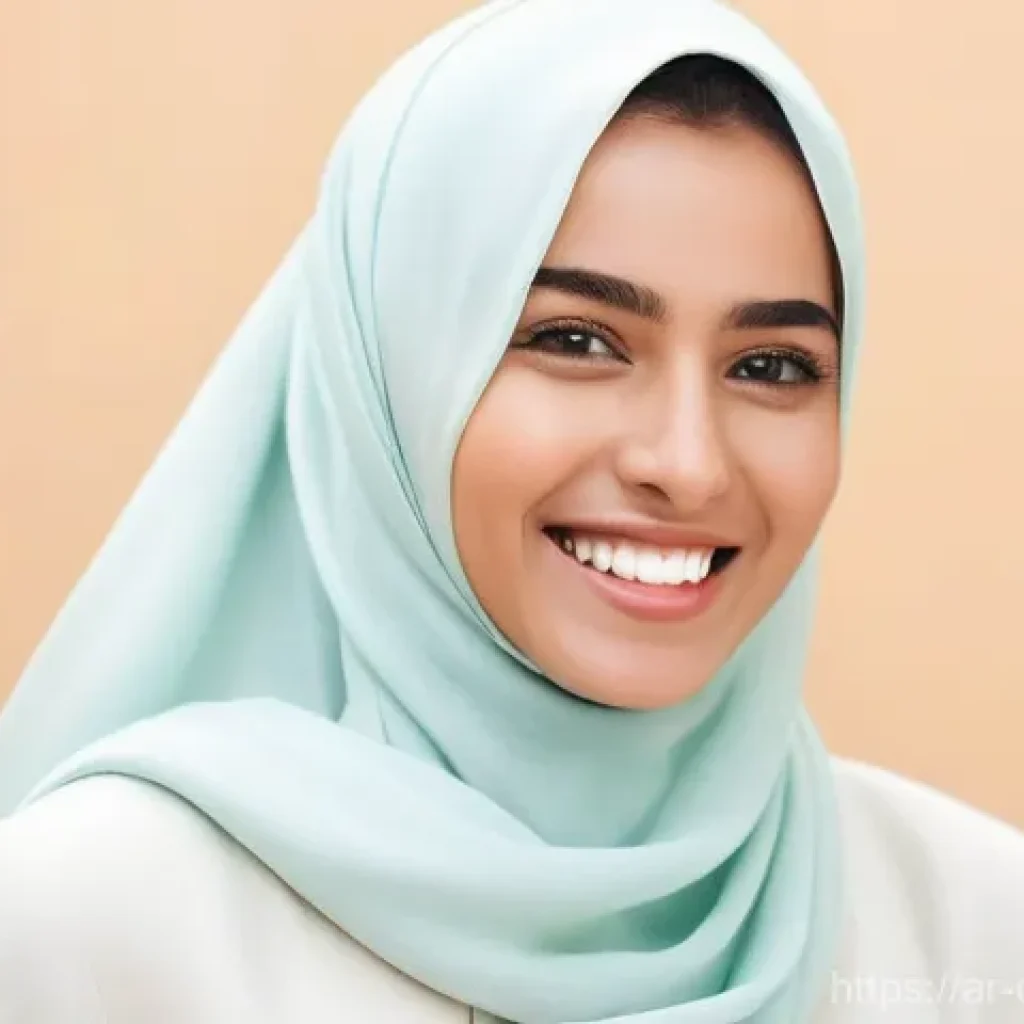 치과위생사 치아 교정 보조 경험담 - **Prompt 1: From Shy to Confident Smile**
A split image showcasing a young Arab woman's journey ...