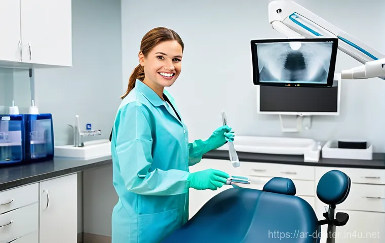 치과위생사 보조 진료 노하우 - **Prompt 1: Empathetic Dental Assistant Comforting a Patient**
    "A compassionate female dental as...