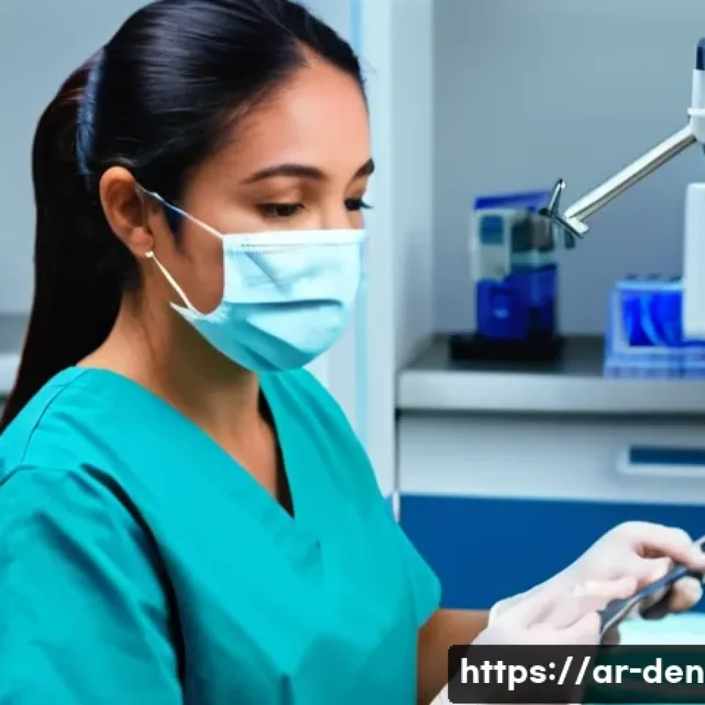 치과위생사 실무 실습 팁 - **A Dental Assistant Trainee Mastering Sterilization Techniques**
    A brightly lit, modern dental ...