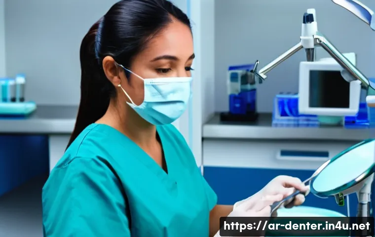 치과위생사 실무 실습 팁 - **A Dental Assistant Trainee Mastering Sterilization Techniques**
A brightly lit, modern dental ...