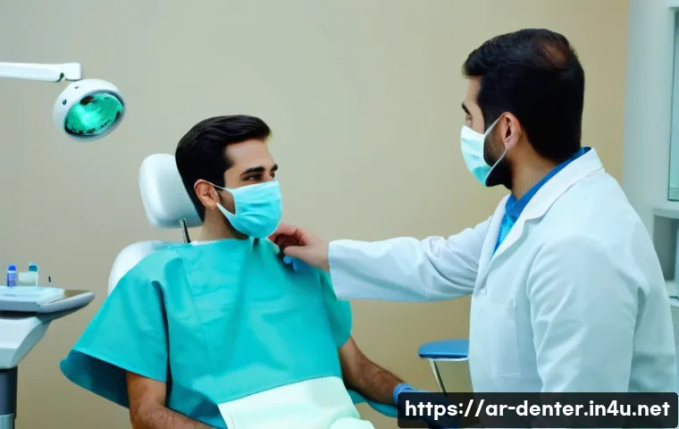 치과위생사로 일하며 겪은 실수들 - A modern dental clinic scene in a Middle Eastern setting, featuring a compassionate Arabic-speaking ...