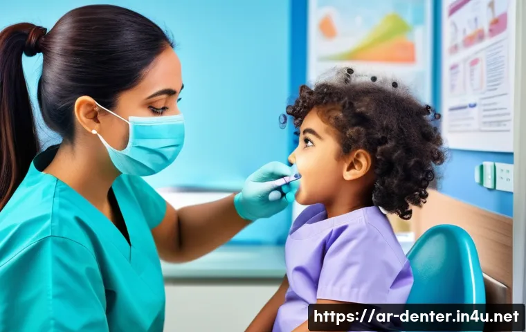 치과위생사 학과 선택 가이드 - A professional dental hygienist in a modern clinic setting wearing clean, professional scrubs and a ...