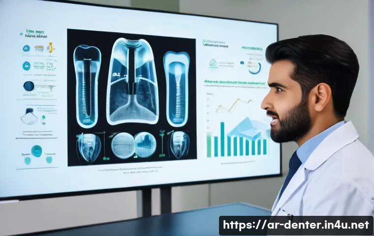 치과위생사 임상 케이스 발표 - A professional dental clinical presentation scene in a modern conference room with an Arabic-speakin...